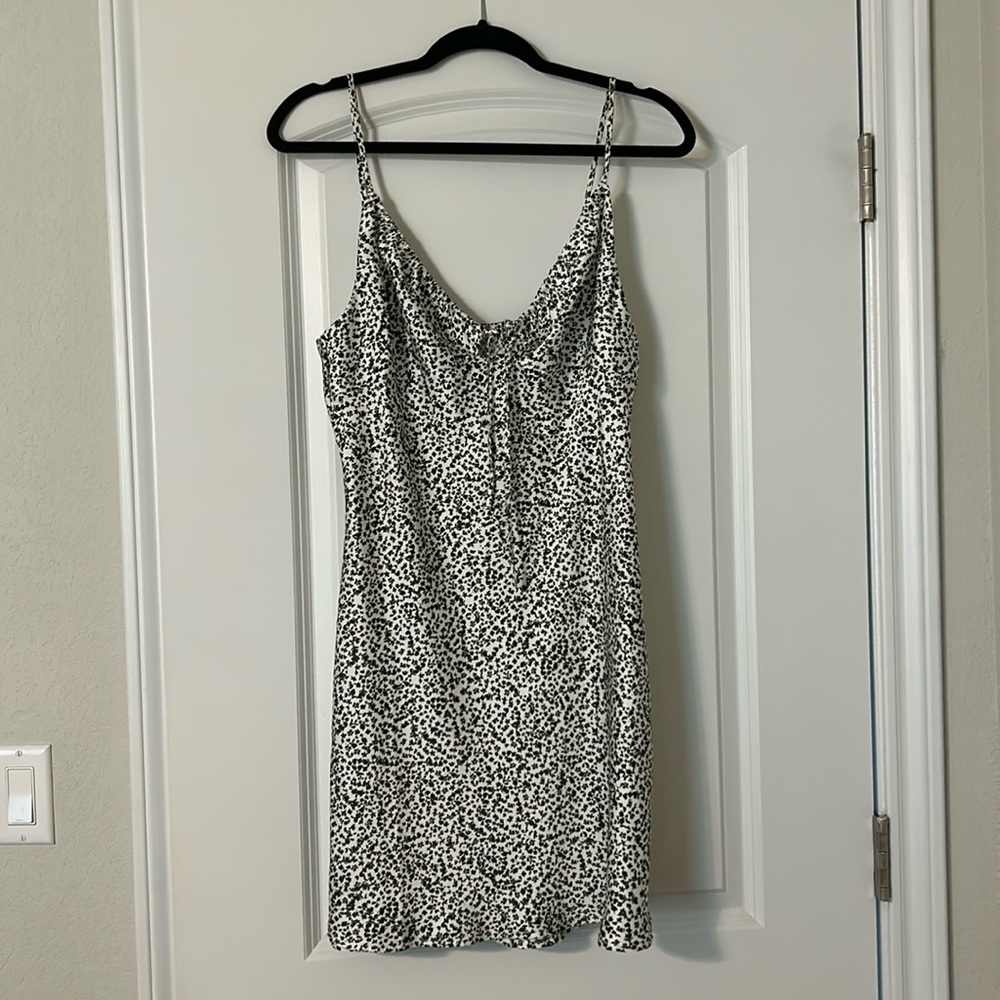 Bershka satin floral dress